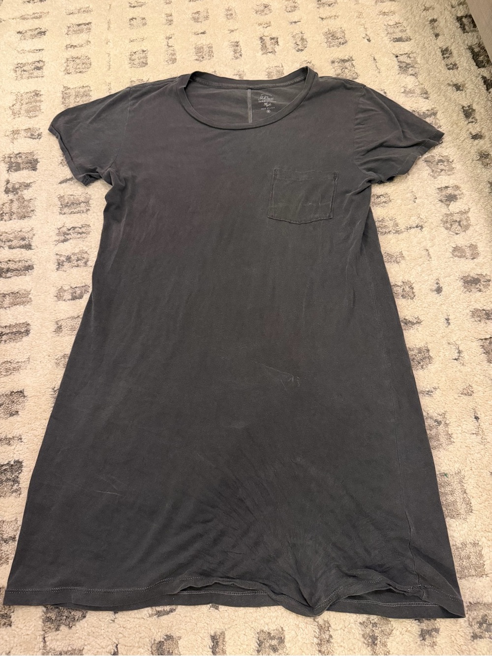 J. Crew Charcoal Mini T-Shirt Dress